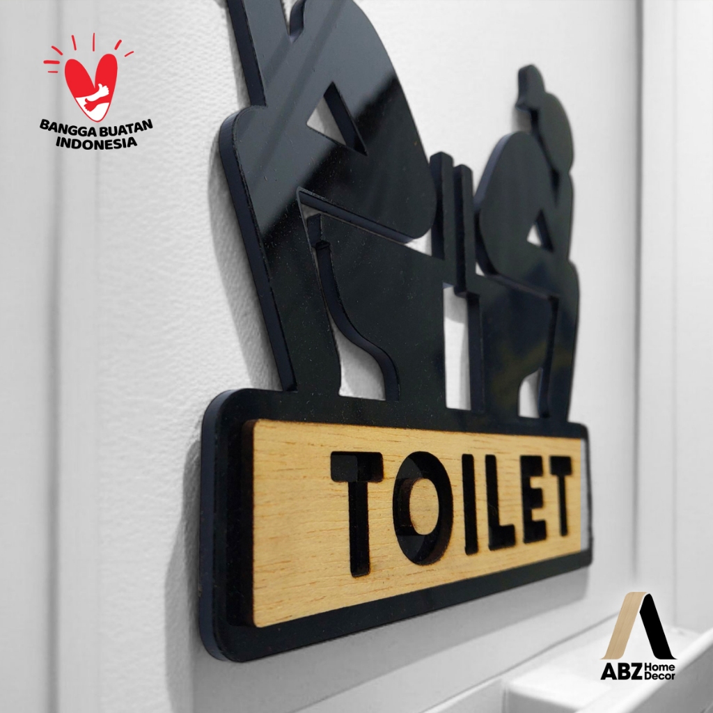 Jual Toilet Sign Acrylic Tebal Unik Aesthetic | Shopee Indonesia