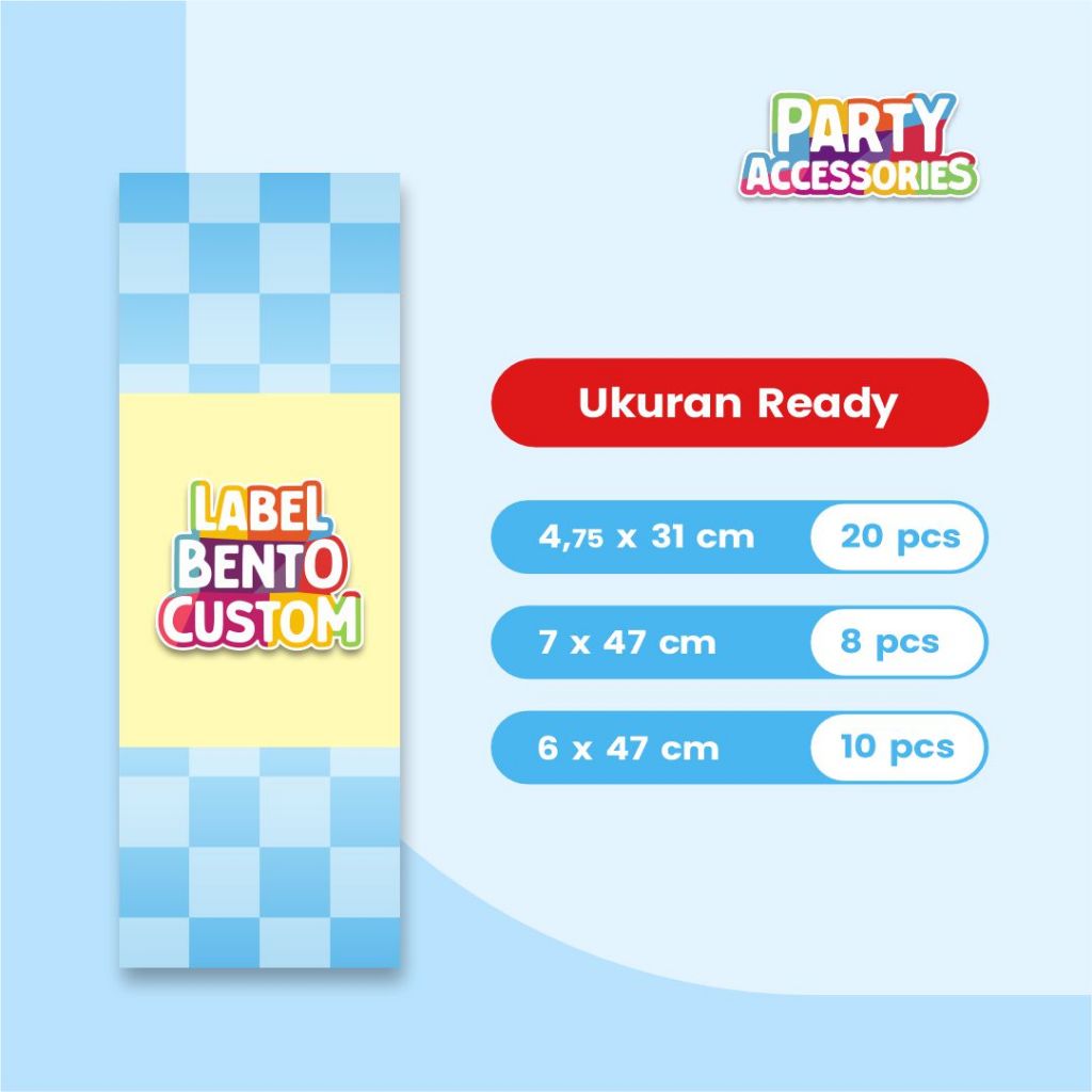 Jual Paper Belt Custom Ulang Tahun Anak Souvenir Bento / Label Bento ...
