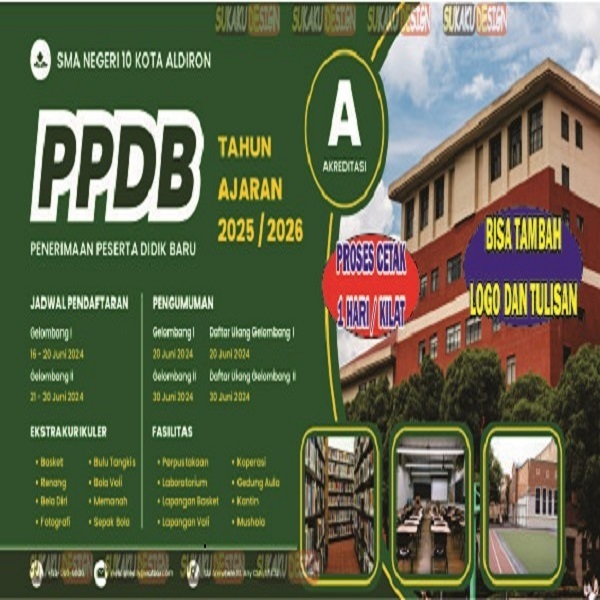 Jual Custom Banner PPDB Penerimaan Peserta Didik Baru / Siswa Baru ...
