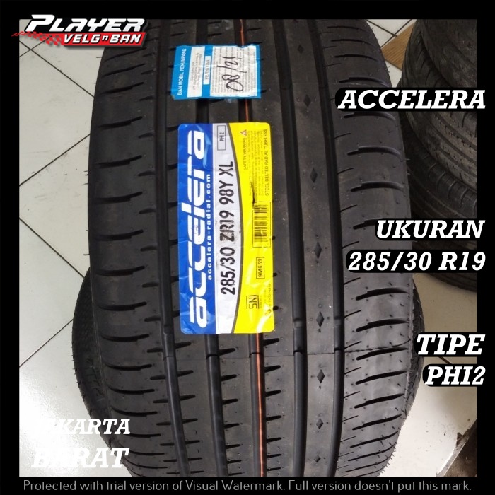 Jual BAN MOBIL UKURAN 285/30 R19 ACCELERA PHI2 BAN TUBLES RADIAL RING19 ...