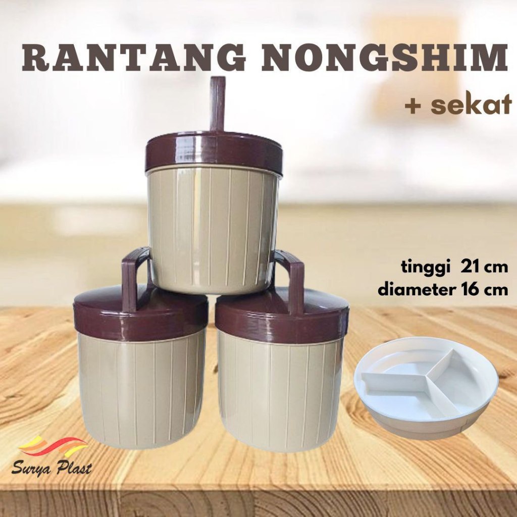 Jual Rantang Samyang | Rantang Nongshim | Rantang Nongshim Sekat 3 ...