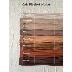 Lily Rok Plisket Premium 28 Warna Bahan Hyget Premium