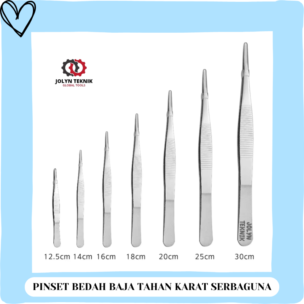 Jual PINSET STAINLESS TAHAN KARAT 14 16 18 20 CM MODEL LURUS DAN ...