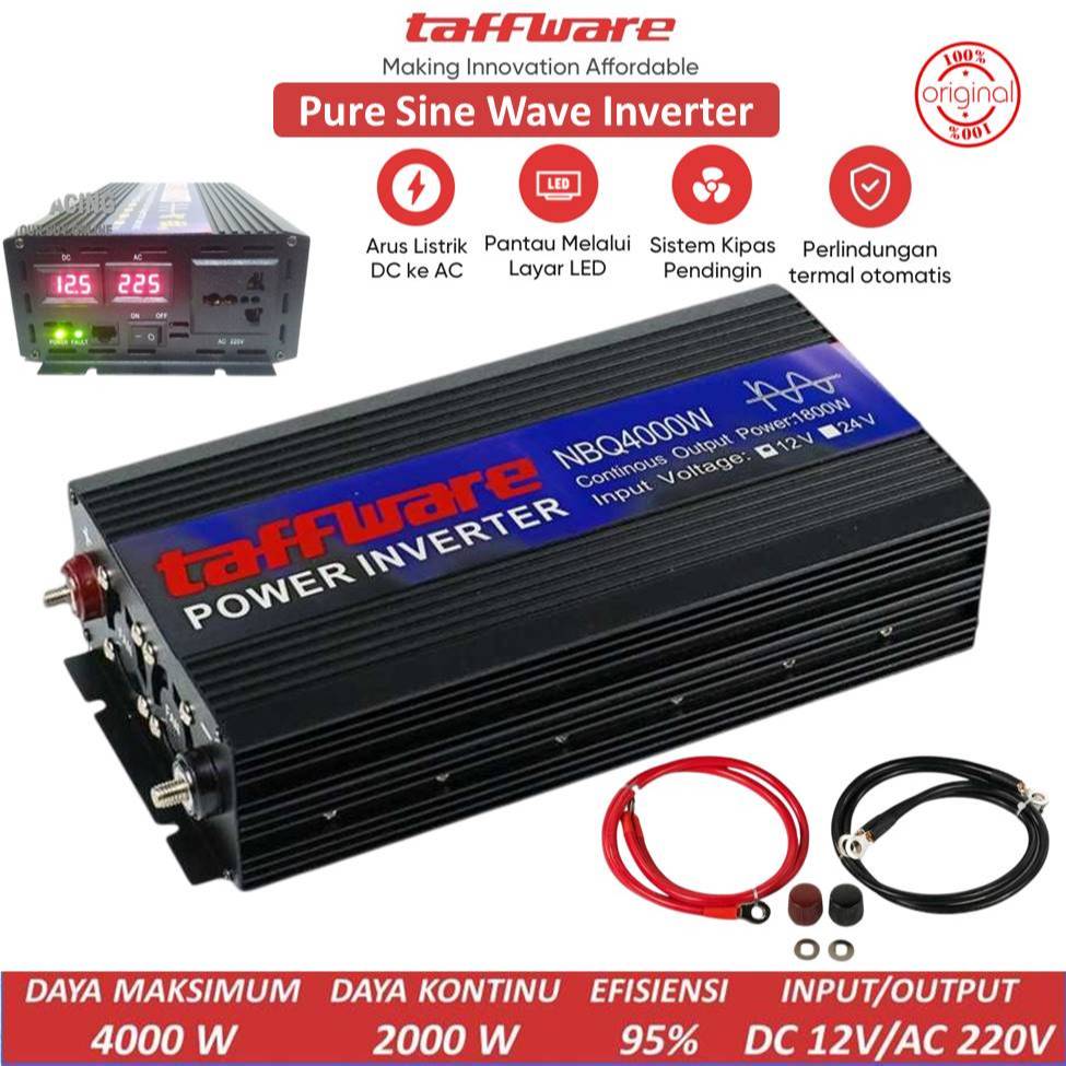 Jual Power Inverter Pure Sine Wave DC 12V to AC 220V 4000W | Shopee ...