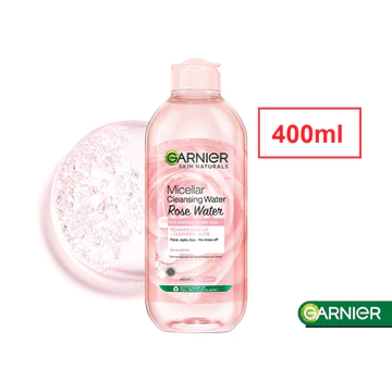 Garnier Micellar Cleansing Water 400ml Biru Pink Rose Biphase
