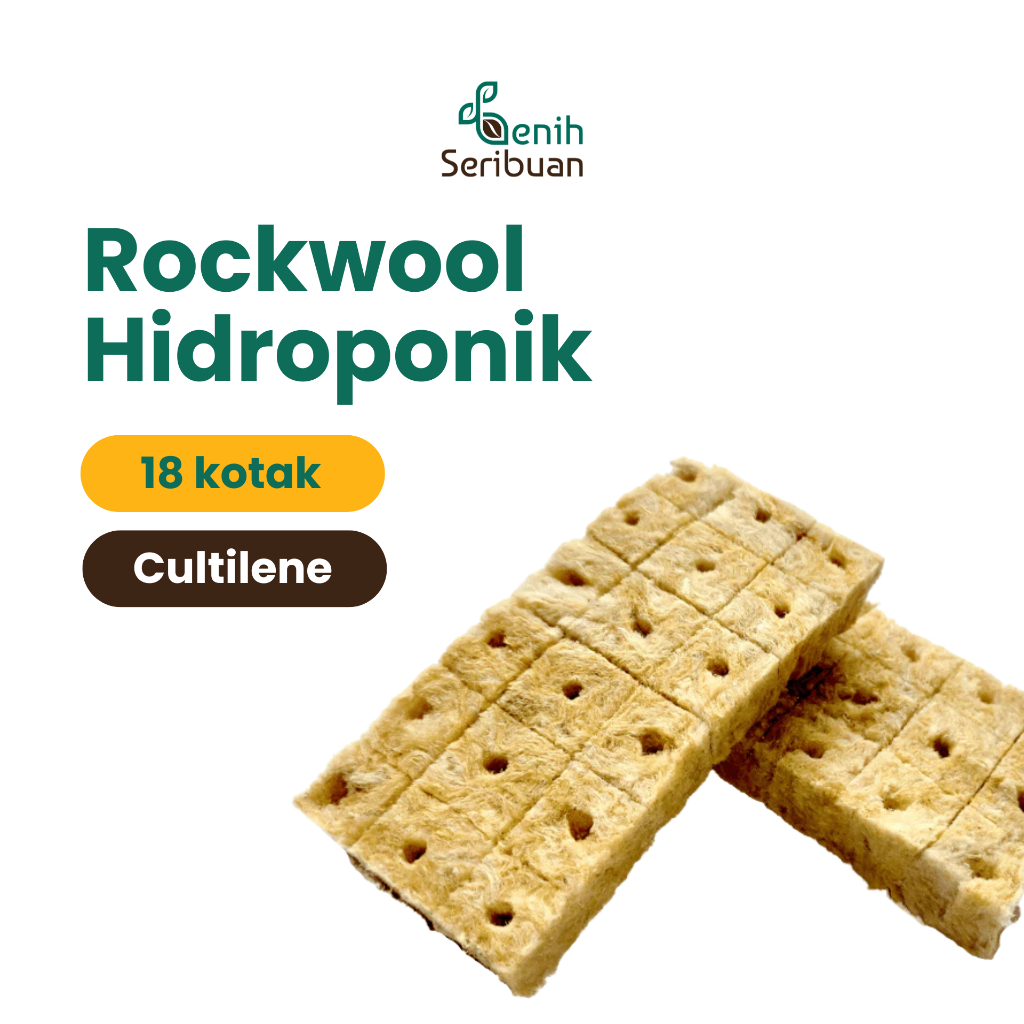 18 Kotak Rockwool Hidroponik Merk Cultilene Media Tanam Siap Pakai Semai Benih Bibit Sayuran Buah dan Bunga