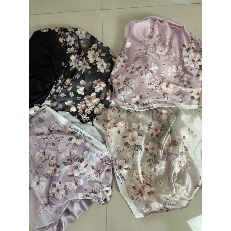 Jual PROMO kain ARM silk gradasi motif thesa| gradasi warna motif arumi ...