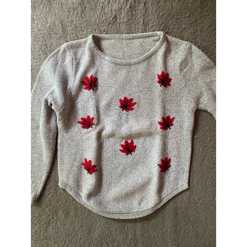 Jual sweater (daun merah) | Shopee Indonesia
