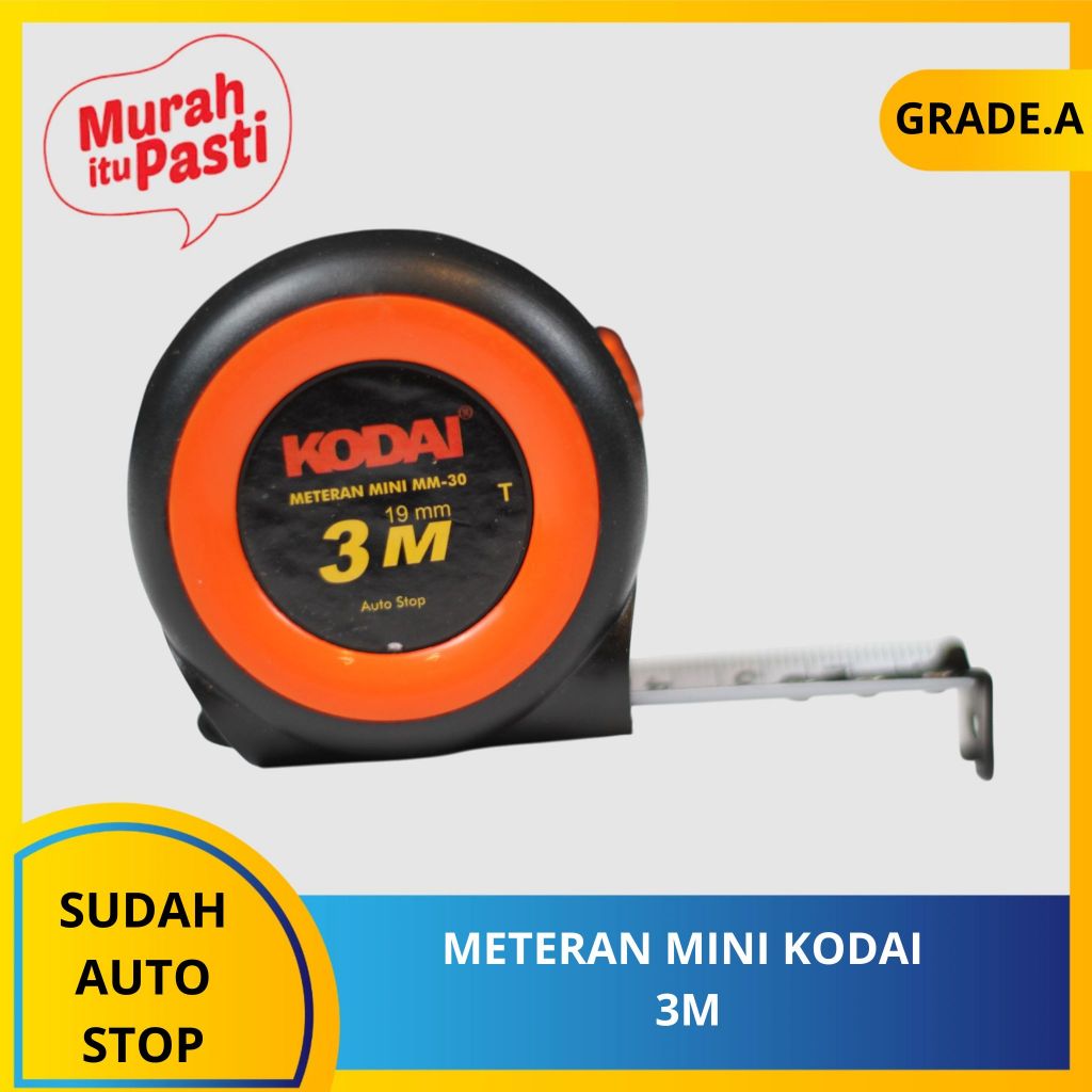 Jual METERAN MINI KODAI 3M - meteran tukang bangunan 3 meter. [A][# ...