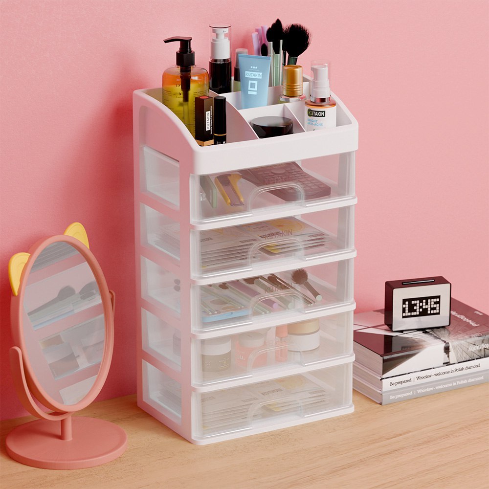 Jual Rak Laci Kosmetik 5 Susun Sekat Organizer Meja Kantor Stationary ...