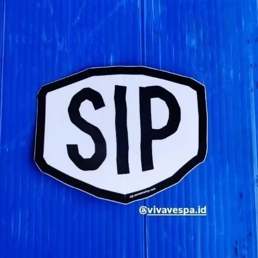 Jual Sticker SIP Kecil Putih Original SIP Scootershop Germany | Shopee ...