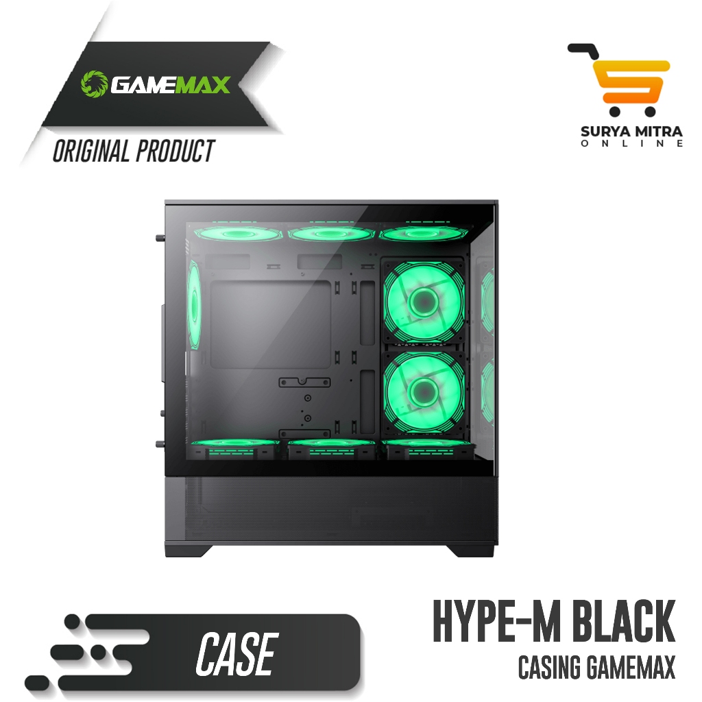 Jual Casing PC Gamemax Hype-M Black Case | Shopee Indonesia