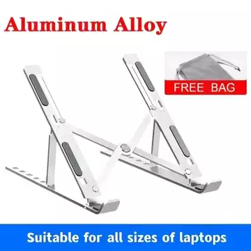 P3 Stand Laptop Full AlumuniumTablet Portable Bahan Aluminum Alloy Dengan Enam Kecepatan