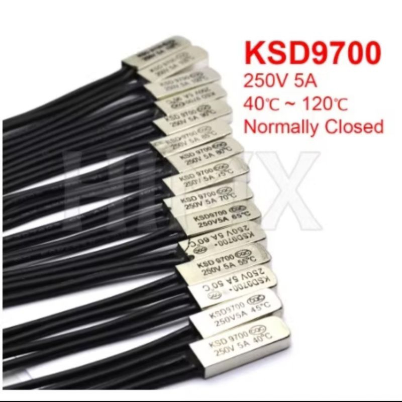 Jual KSD9700 Thermostat Thermal Bimetal 250V 5A Normally Closed Sensor ...