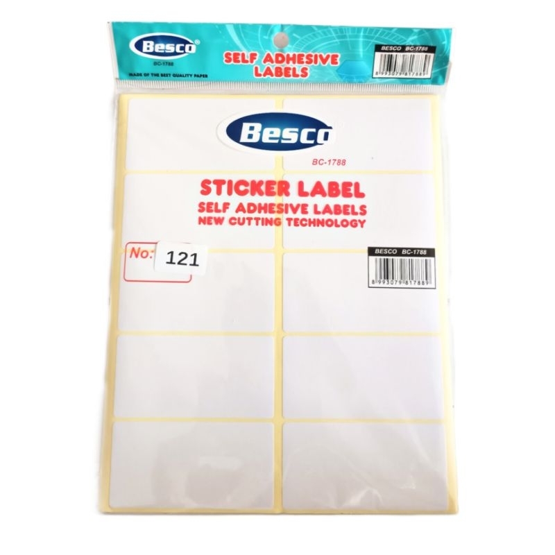 Jual Label Putih Besco No.121/Label Undangan/Label Kertas/Label Murah ...