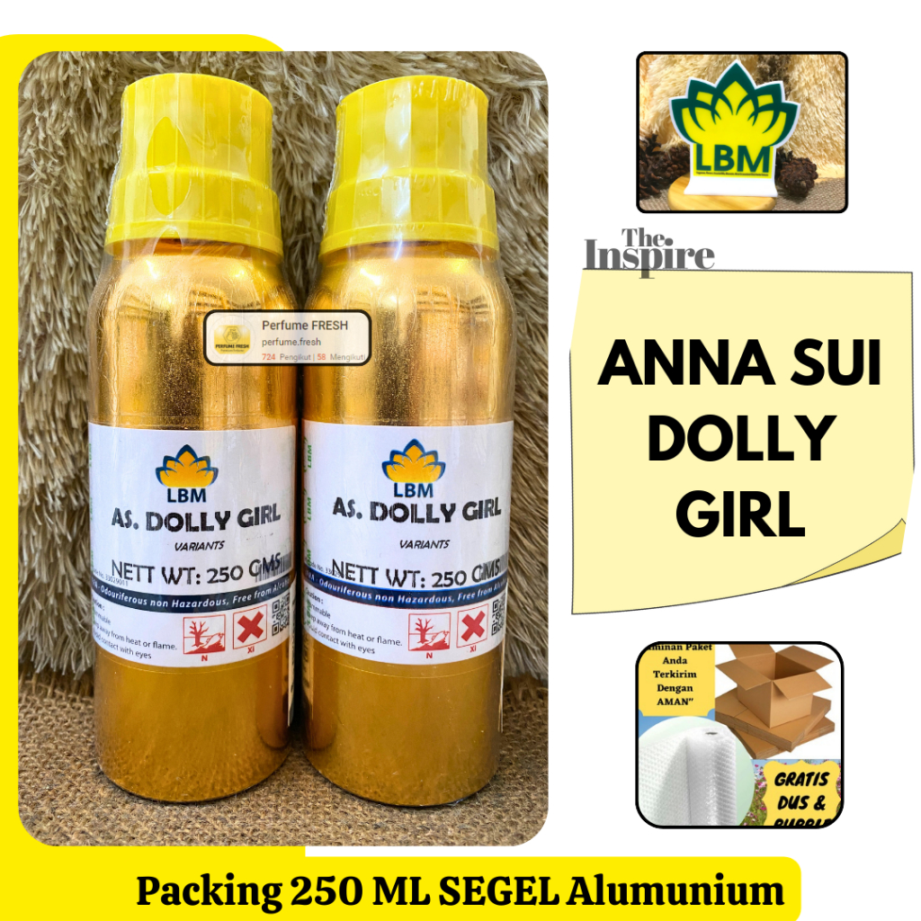 Jual Bibit Parfum AnnaSui DOLLY GIRL Kemasan 250 ML SEGEL ALumunium LBM