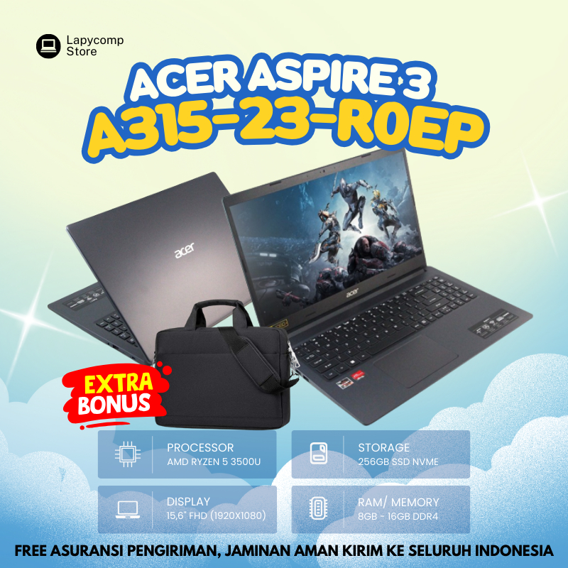 Jual ACER ASPIRE GAMING RYZEN RAM 16GB SSD 256GB FHD