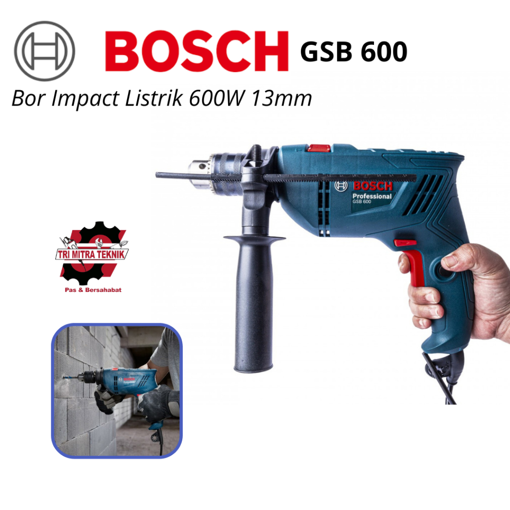 Jual BOSCH GSB 600 Mesin Bor Listrik / Mesin Bor Tangan Listrik Beton ...