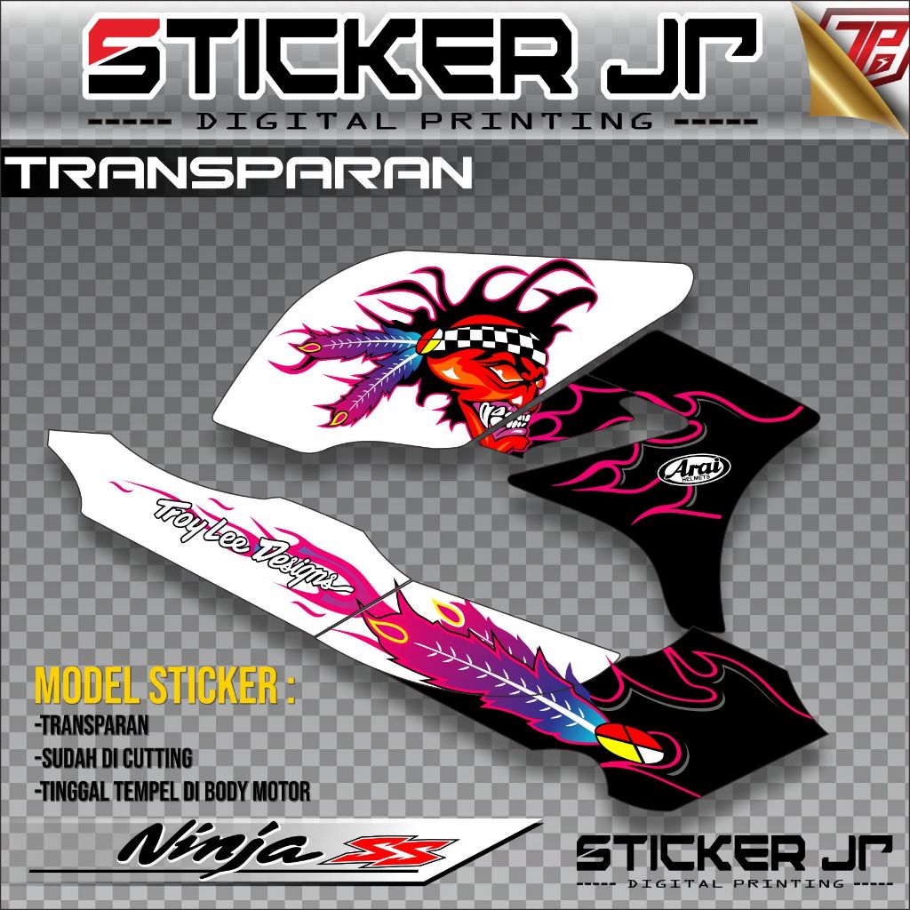 Jual Sticker Striping Ninja SS / R - Stiker Transaparan UV JP 07 ...