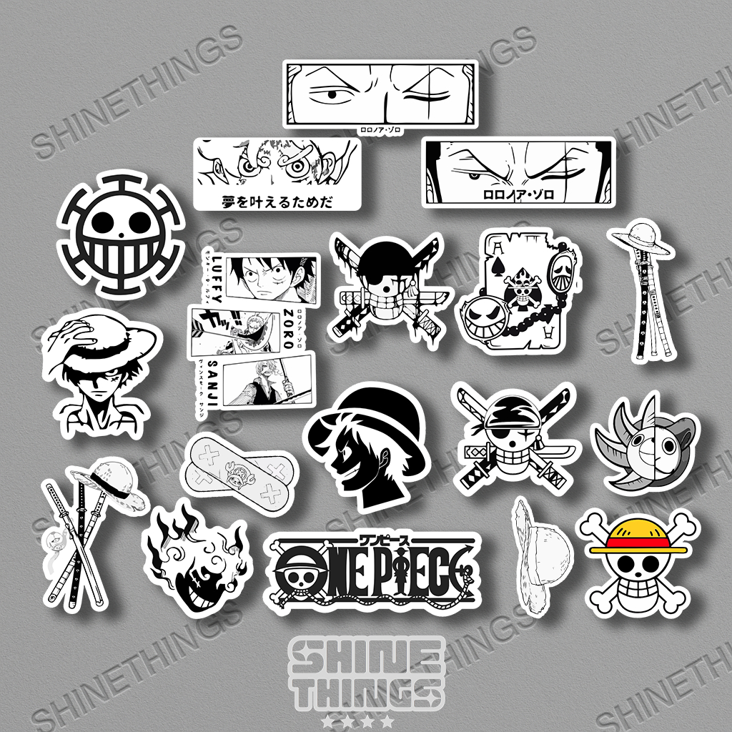 Jual Sticker anime One Piece || Stiker One Piece untuk helm laptop case ...