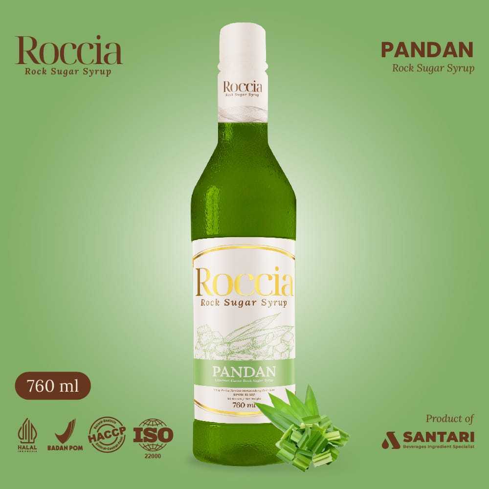 Jual Roccia Rock Sugar Syrup Pandan - Syrup Gula Batu Rasa Pandan 760ml ...