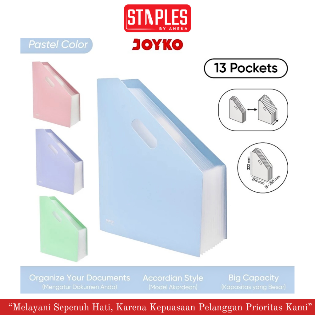 Jual JOYKO Expanding File Map Organizer EF-12 13 Pockets / Stand Folder ...