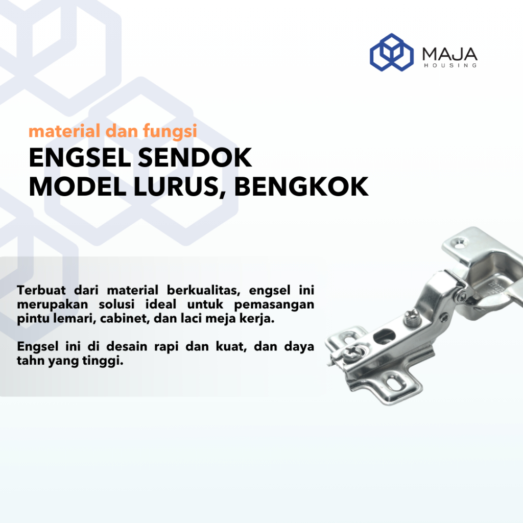 Jual Engsel Sendok 1 pasang Model Lurus dan Bengkok | Engsel Slow ...