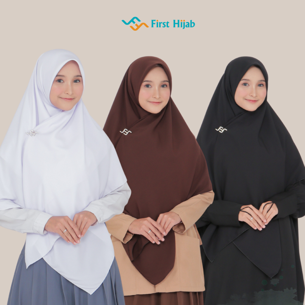 Jual FIRST HIJAB - Athifa Hijab Segi Empat Santriwati / Sekolah Bahan