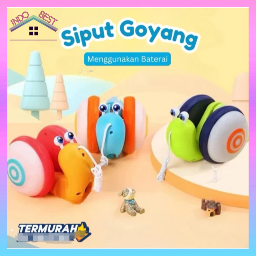 Jual Indoboss | Mainan Ketangkasan Anak Lovely Snail Siput Tarik Nyala ...