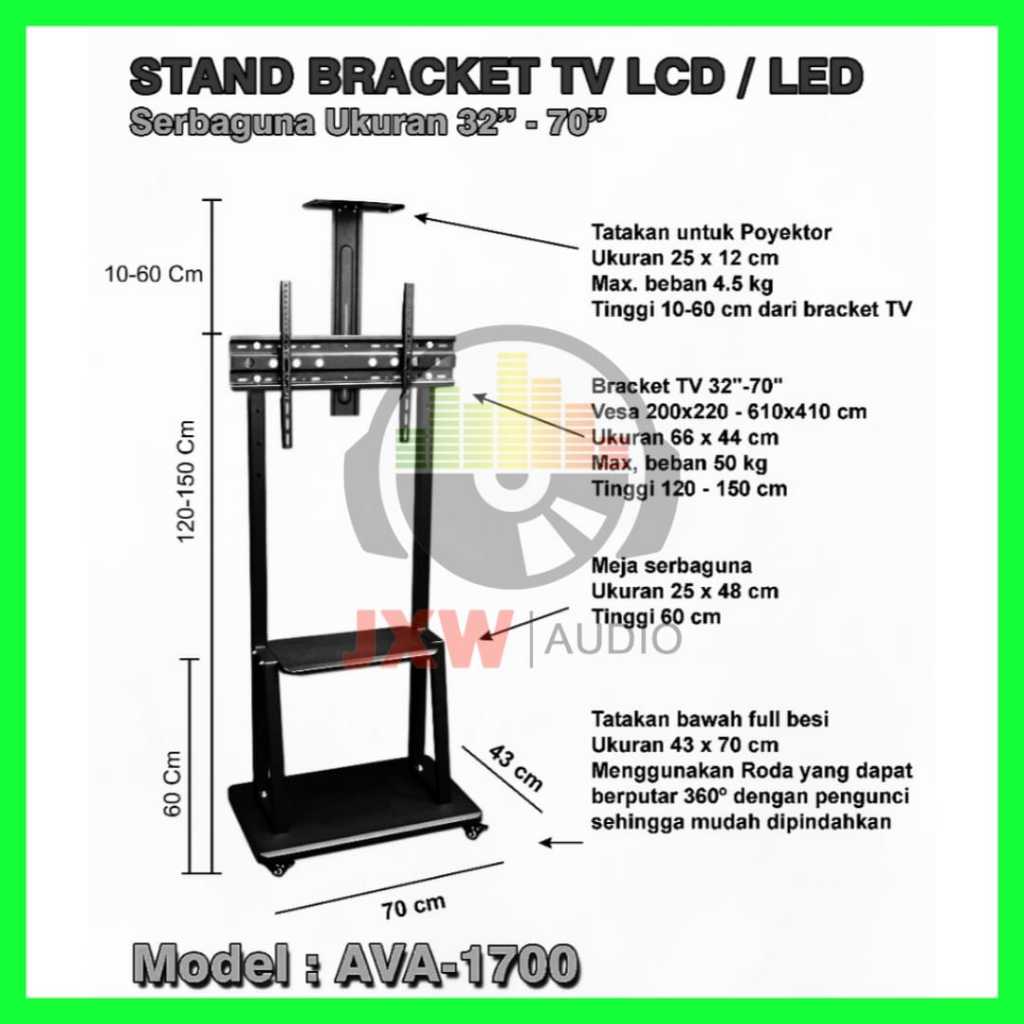 Jual STAND BRACKET TV LEC / LED AVA 1700 UKURAN 32