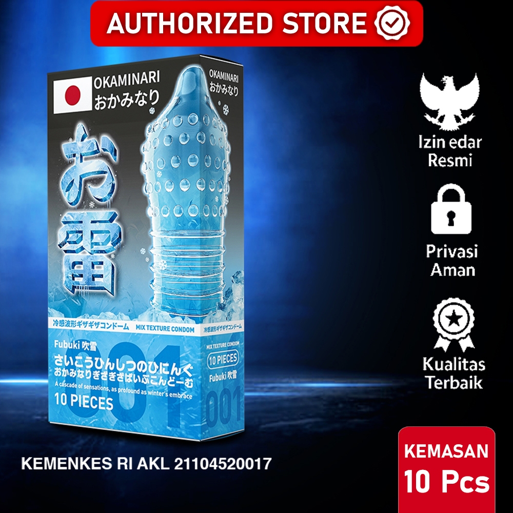 Jual Kondom Okaminari Fubuki Gerigi Pipa Ice - Per Box Isi 10 Pcs ...