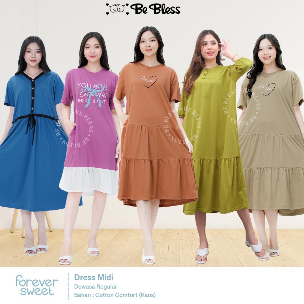 Jual Dress Midi Dewasa Regular FOREVER SWEET Wanita Kekinian Mini ...