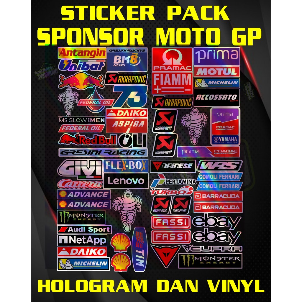 Jual STICKER SPONSOR MOTOGP 2025 PRINT AND CUT | Shopee Indonesia
