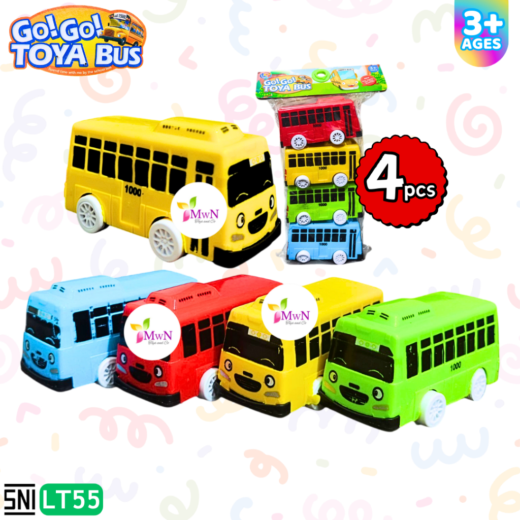 Jual MWN.TOYS Mainan Bus Tayoo Toya 4 pcs No.LT55 | Shopee Indonesia