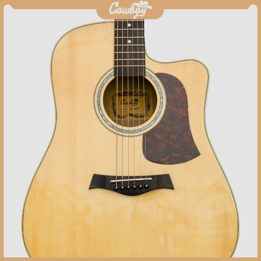 Jual COWBOY Gitar Akustik GWC-360 NT Natural Tanam Besi Top Spruce ...