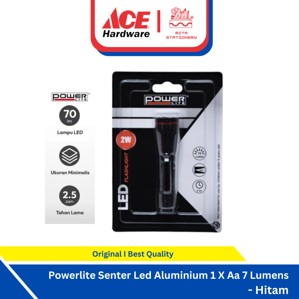 Jual Powerlite Senter Kecil Led Aluminium 1 X AA 70 Lumens - Hitam ...