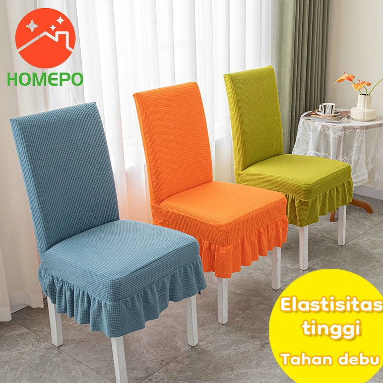Jual 55BIG SALE Elastic Kursi Makan Bangku Penutup Cover Kursi Chair ...