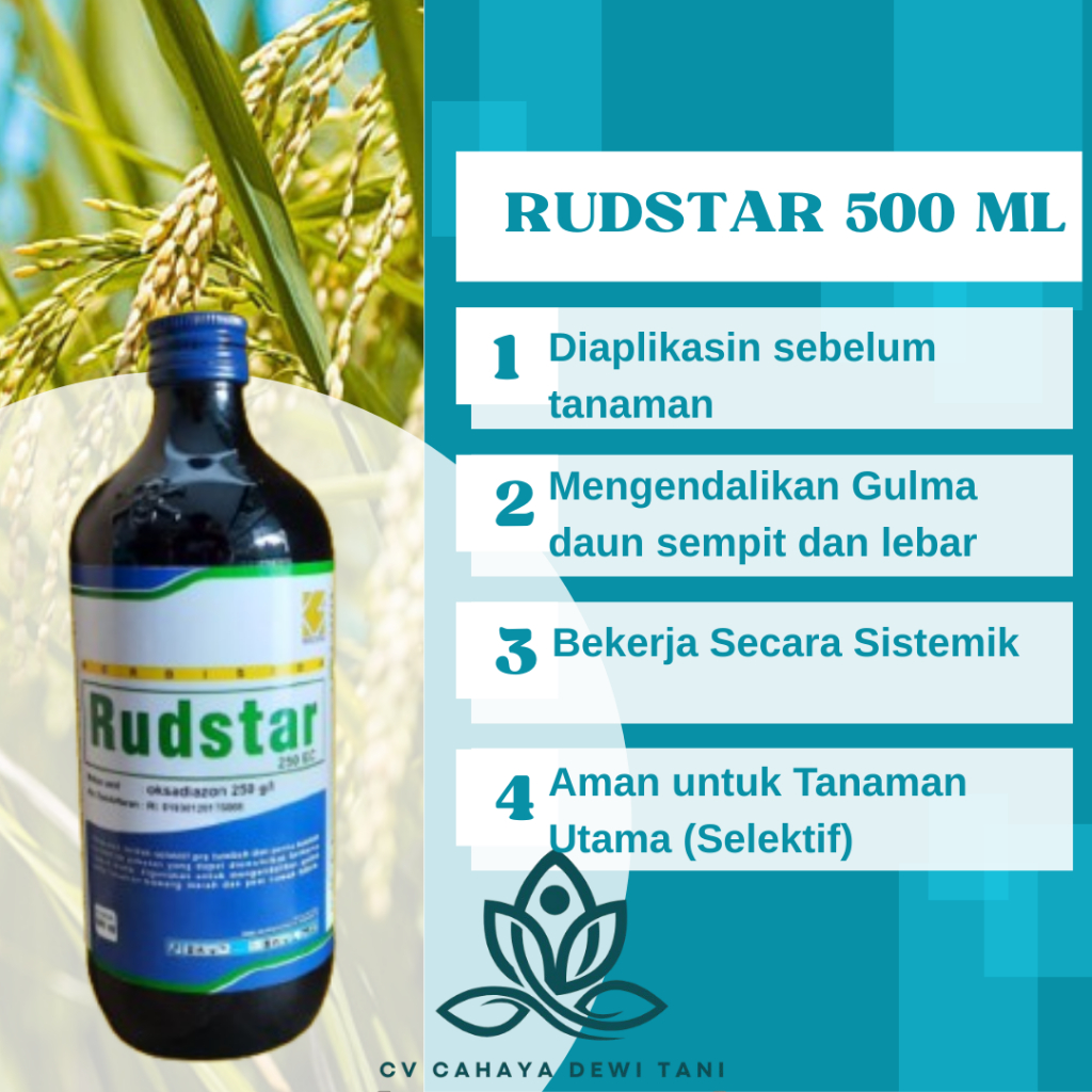 Jual RUDSTAR 500 ML Herbisida Racun Pra Tumbuh Pembeku Biji Gulma ...