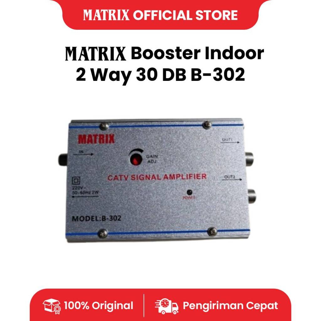 Jual MATRIX - Booster Indoor B-302 Penguat Sinyal TV 2 Way | Shopee ...