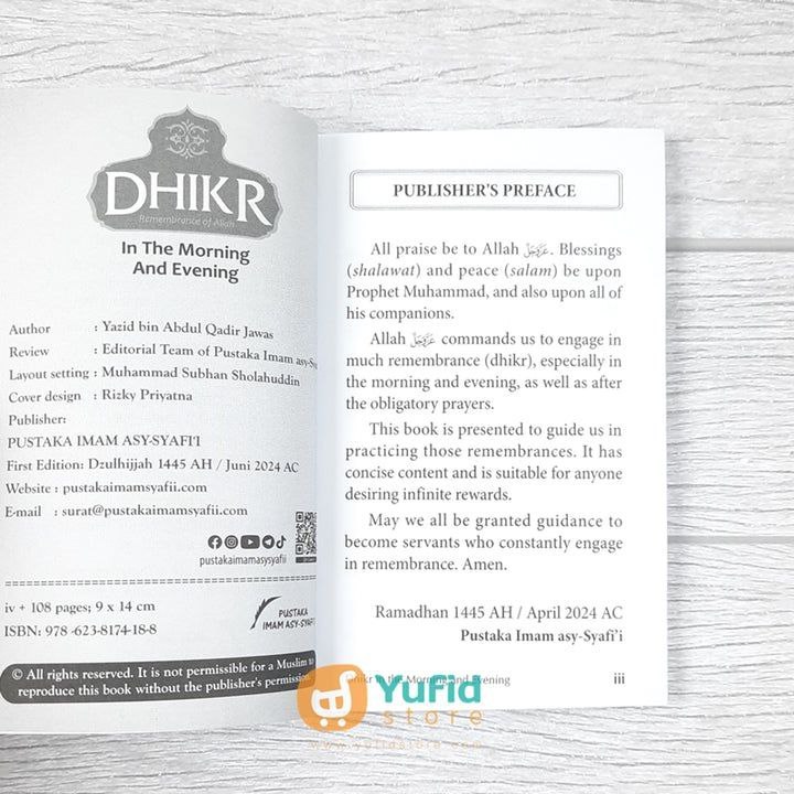 Jual POCKET BOOK DHIKR REMENBRANCE OF ALLAH IN THE MORNING AND EVENING ...