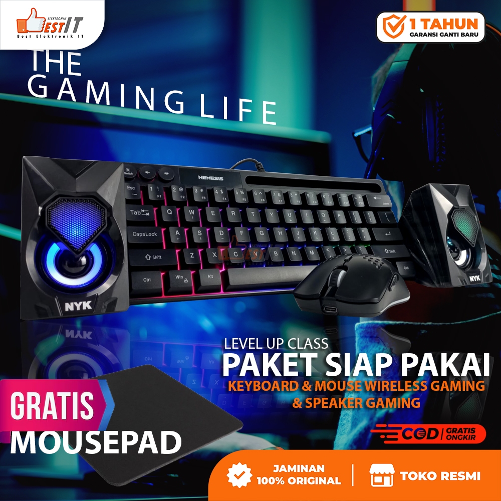Jual Keyboard Gaming | Mouse Gaming Paket Siap Pakai Level Up Gaming