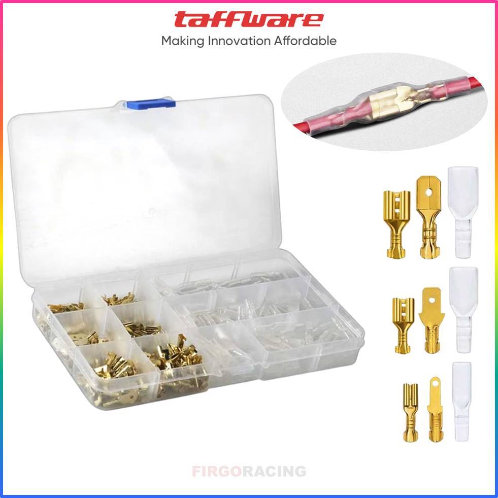 Jual 270 PCS Terminal Skun Kabel Terminal Wire Crimp Connector Spade ...
