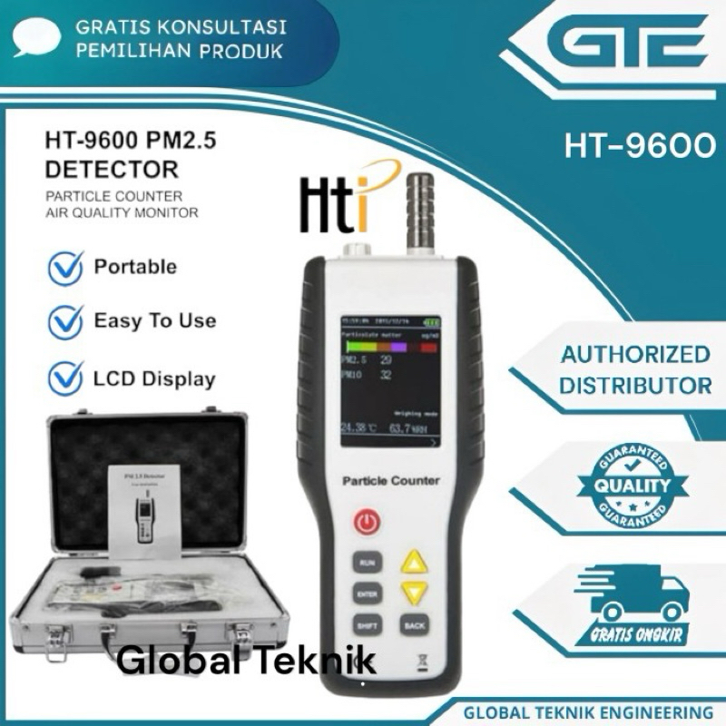 Jual HT9600 Air Quality Monitor PM2.5 PM10 HTI HT-9600 Particle Counter ...