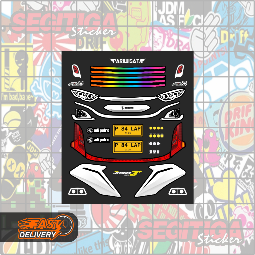Jual Sticker Stiker Miniatur Bus Jetbus 3 JB 5 Lampu Mata RGB ( Sudah ...