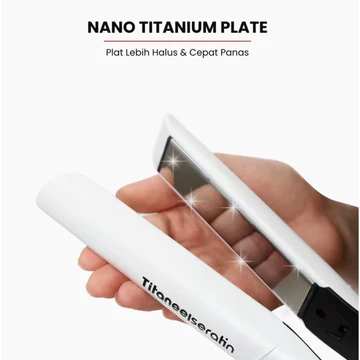 NEW Catok Rambut Hair ON Titanee Catokan Rambut Hiron Lurus Curly 2 IN 1 Nano Titanium Plate