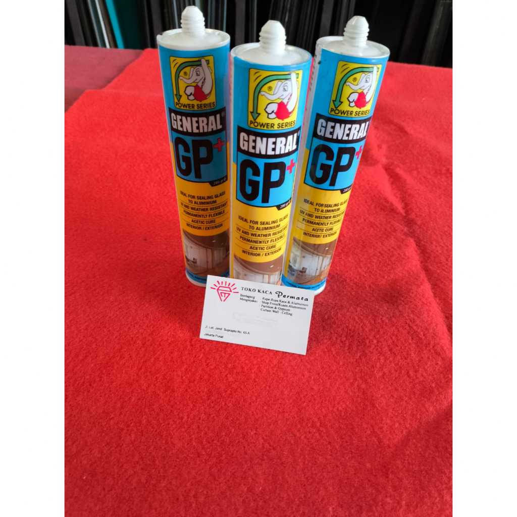 Jual GP+ General Acetoxy Silicone Sealant Lem Kaca | Shopee Indonesia
