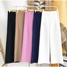 Kulot Scuba Premium Bisa Losse Pants Polos Highwaist