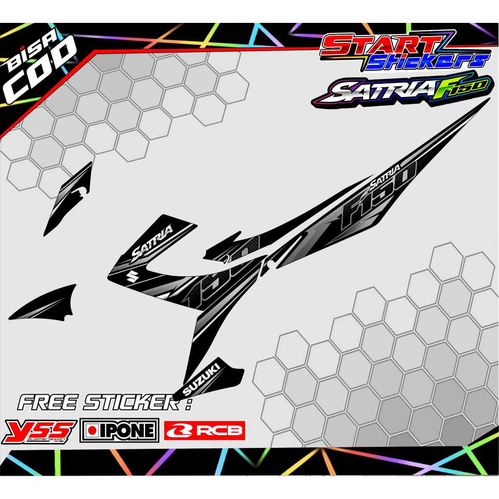 Jual STRIPING VARIASI SUZUKI SATRIA FU 150 NEW / STICKER LIST MOTOR ...