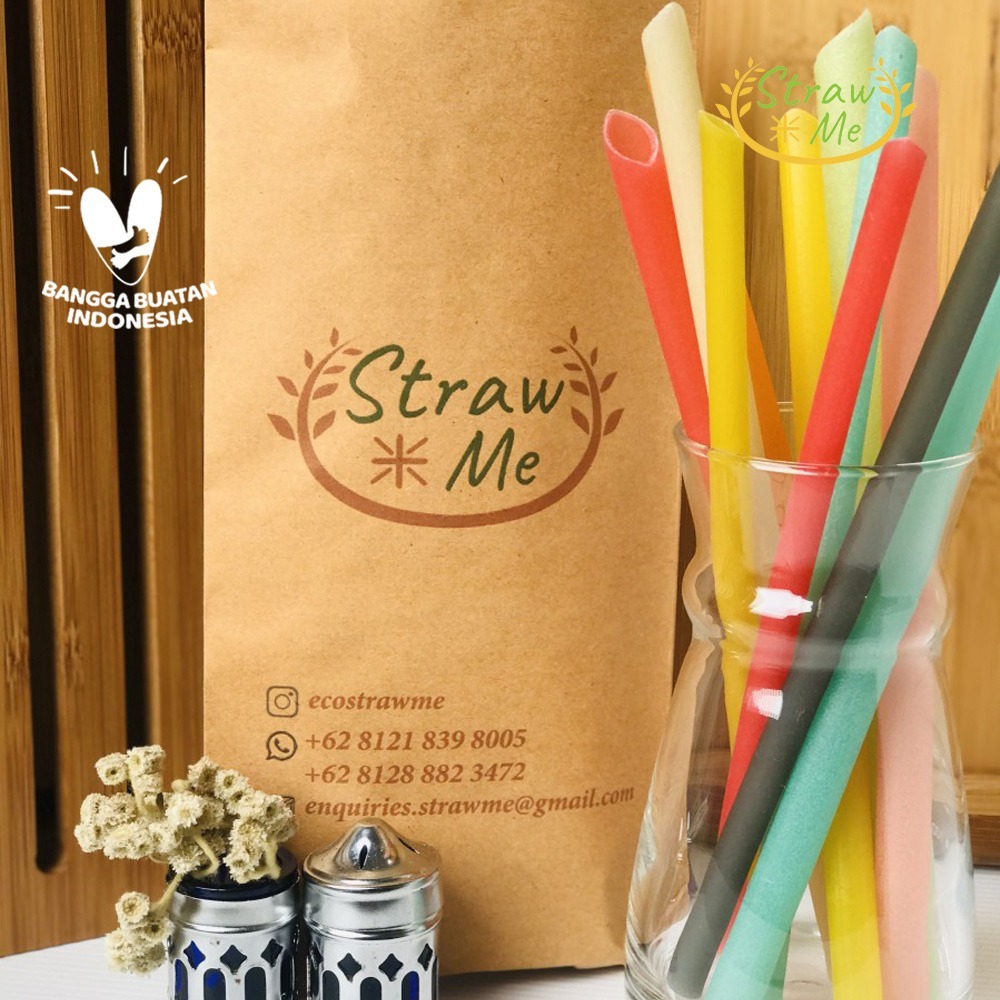Jual SAMPLE Sedotan Straw Me Rice Straw Warpping in Envelope MIX COLOUR ...
