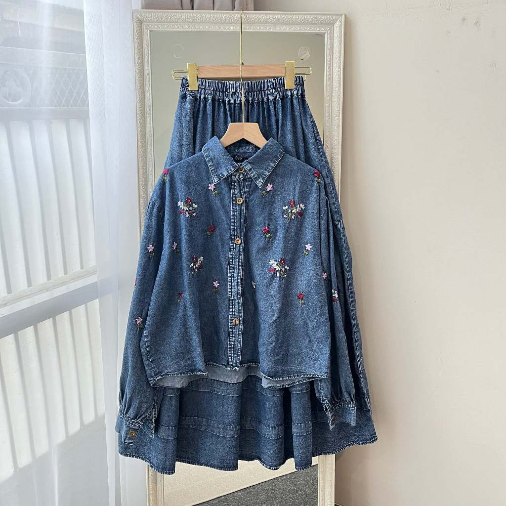 Jual Setelan Jeans Wanita MEISYA - Setelan Rok Umpak Mayung Jeans ...